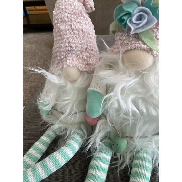 New Easter Bunny Gnomes. 3 Connected Eggs Tall Adorable! Great Gift! Nwt - Picture 4 of 4